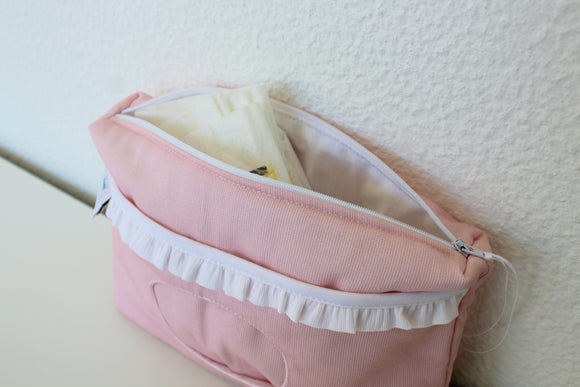 Necessaire | Rosa Liso com Folho