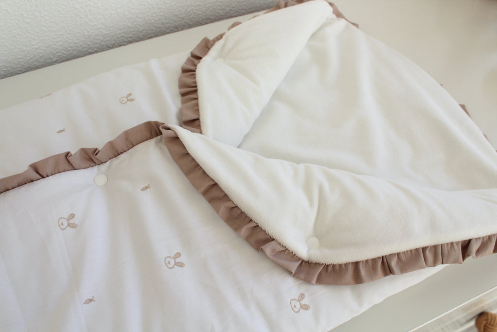 Manta Saco Polar | Branco Coelhinhos