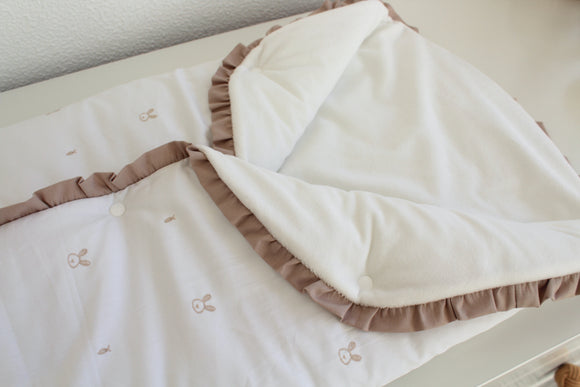 Manta Saco Polar | Branco Coelhinhos