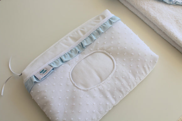 Necessaire | Plumeti Branco e Folho Azul