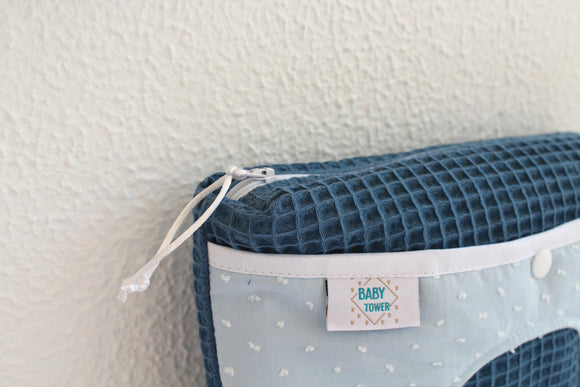 Necessaire | Waffle Azul e Plumeti