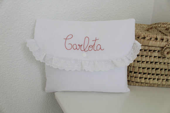 Envelope Multiusos c/bordado inglês