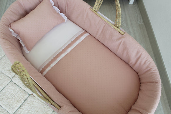 Alcofa de Verga | Tecido Plumeti Rosa Velho