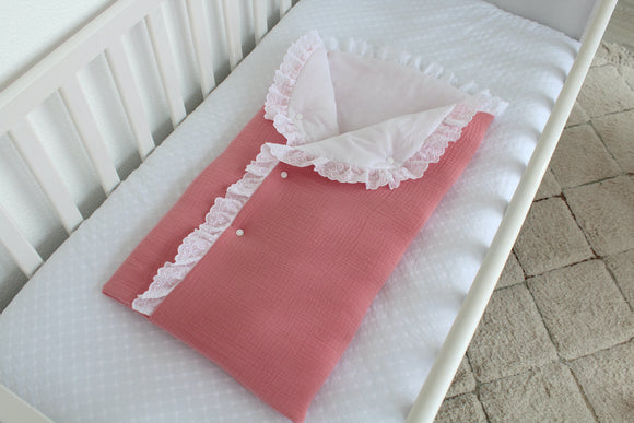 Manta Saco | Musselina Blush