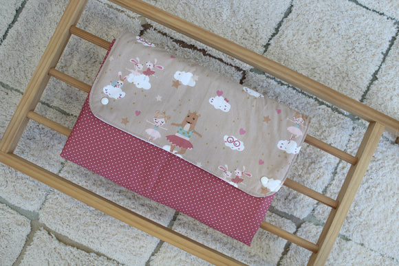 Muda Fraldas Portátil Com Bolsos | Ursinhas