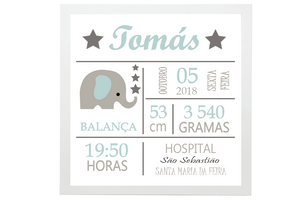 Quadros de Nascimento | Elefante
